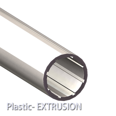 Custom Polyvinyl Chloride PVC Extrusion Profiles Tube 8 Core