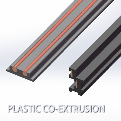 Custom Plastic Copper Co Extrusion Profiles Led Surface Profile