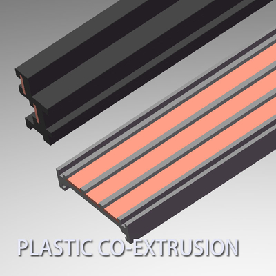 Copper Plastic Co Extrusion Profiles Composite Conductive Extruded T Track