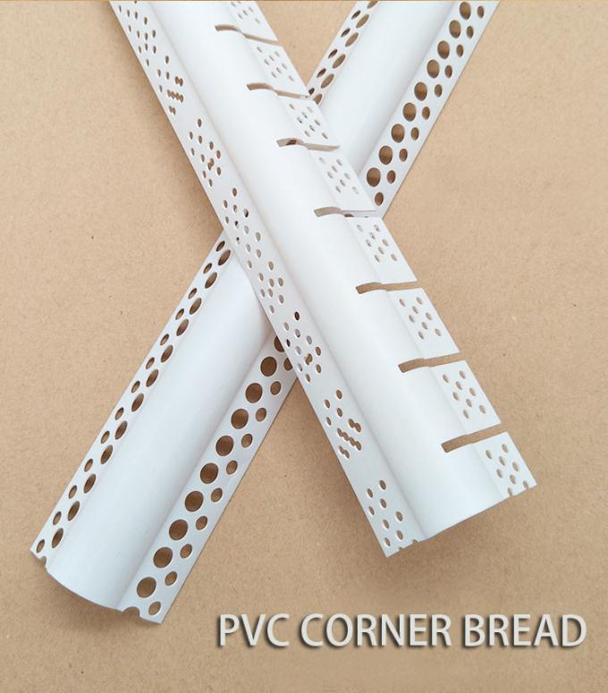 Extrusion Processing White PVC Corner Bead Edge Strip With Mesh